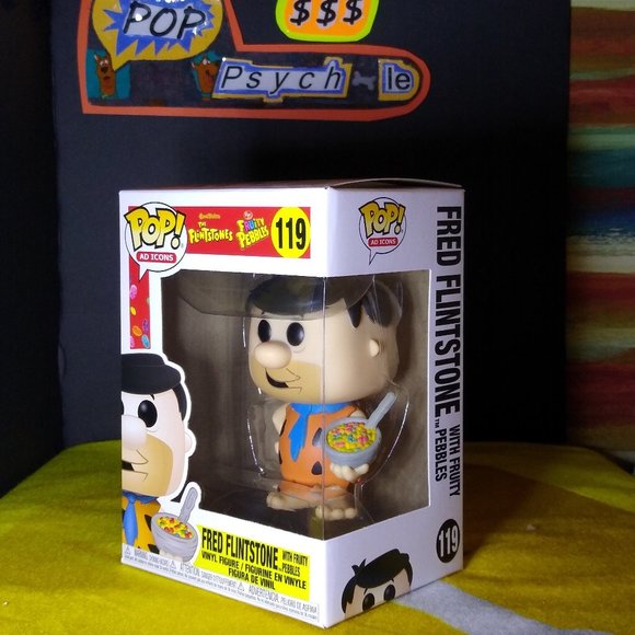 Fred Flintstone Fruity Pebbles Ad Icons The Flintstones Funko Pop 119 NIB - Picture 1 of 4